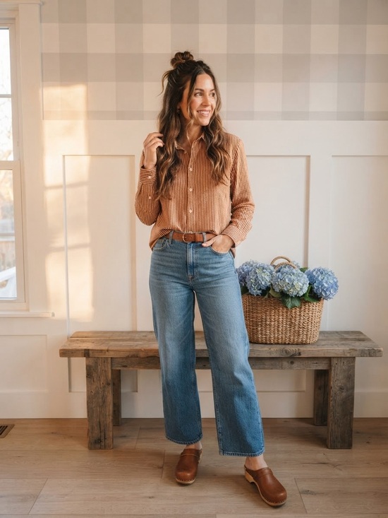 Scotch & Soda Tops - Scotch & Soda Burnt Orange Corduroy Button-Up Blouse